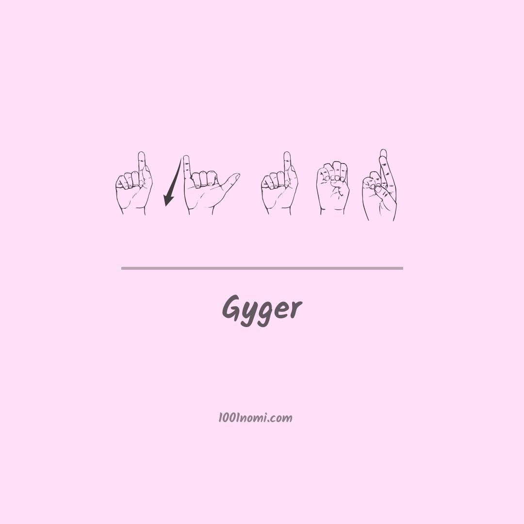 Gyger nella lingua dei segni Gyger nella lingua dei segni