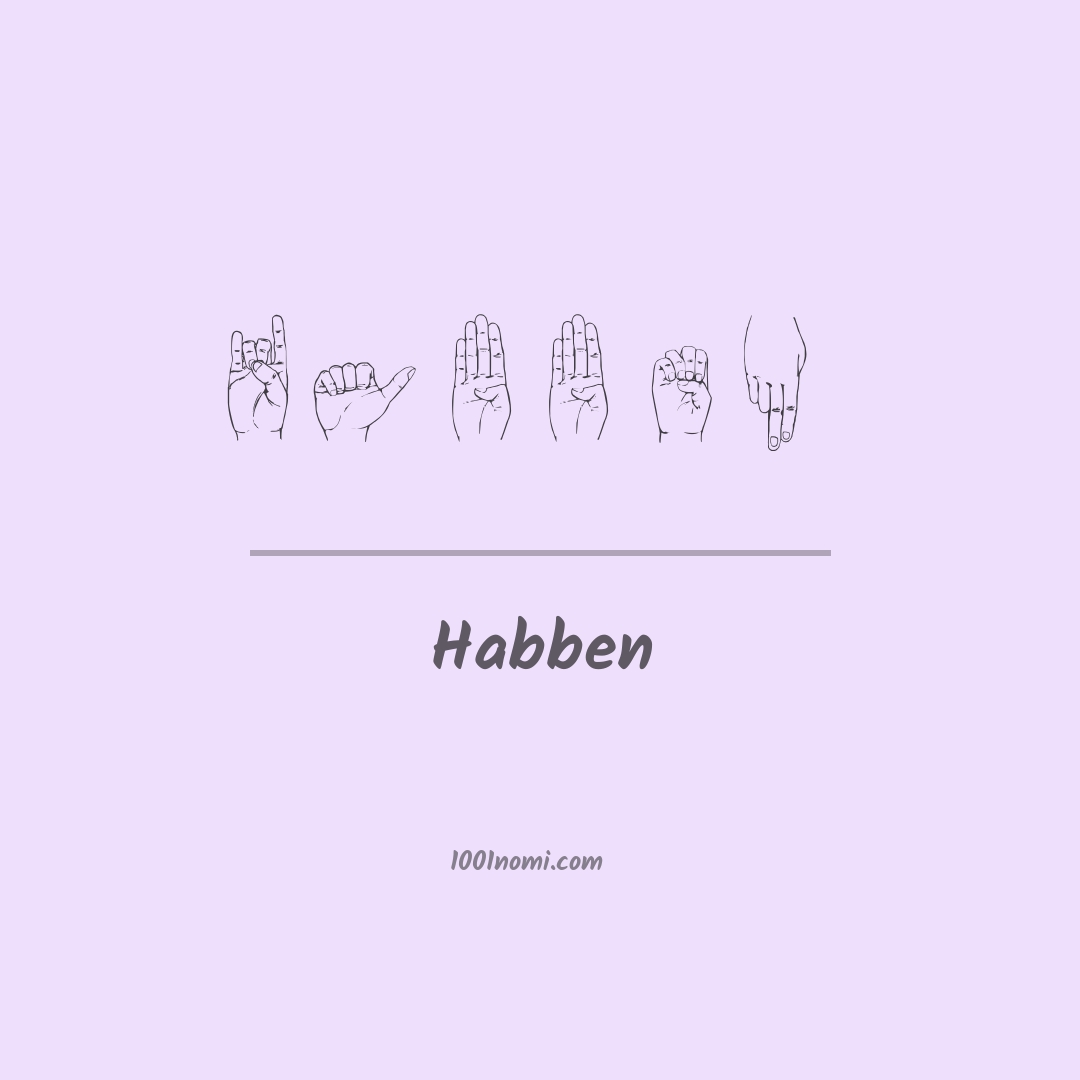 Habben nella lingua dei segni