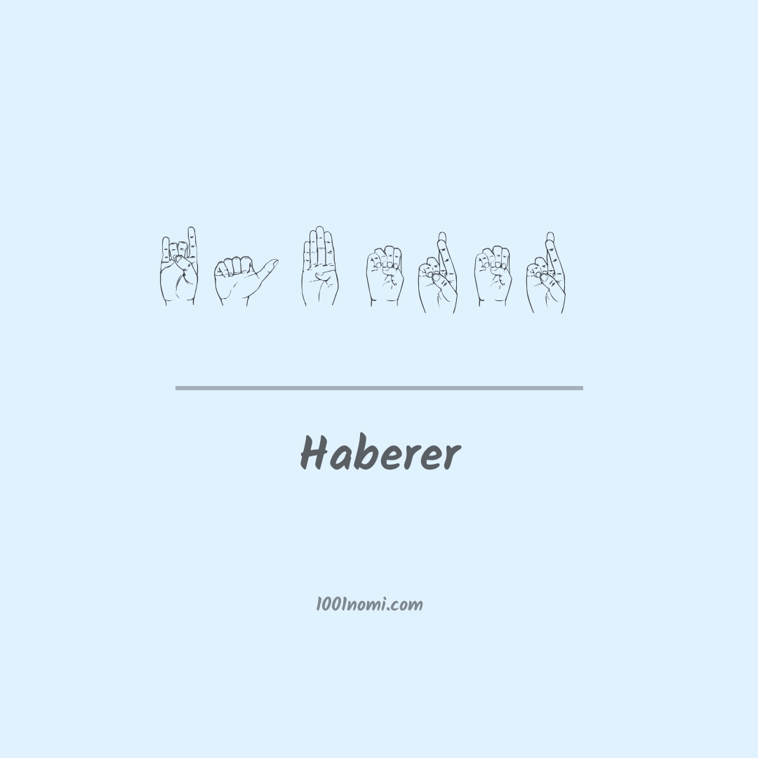 Haberer nella lingua dei segni