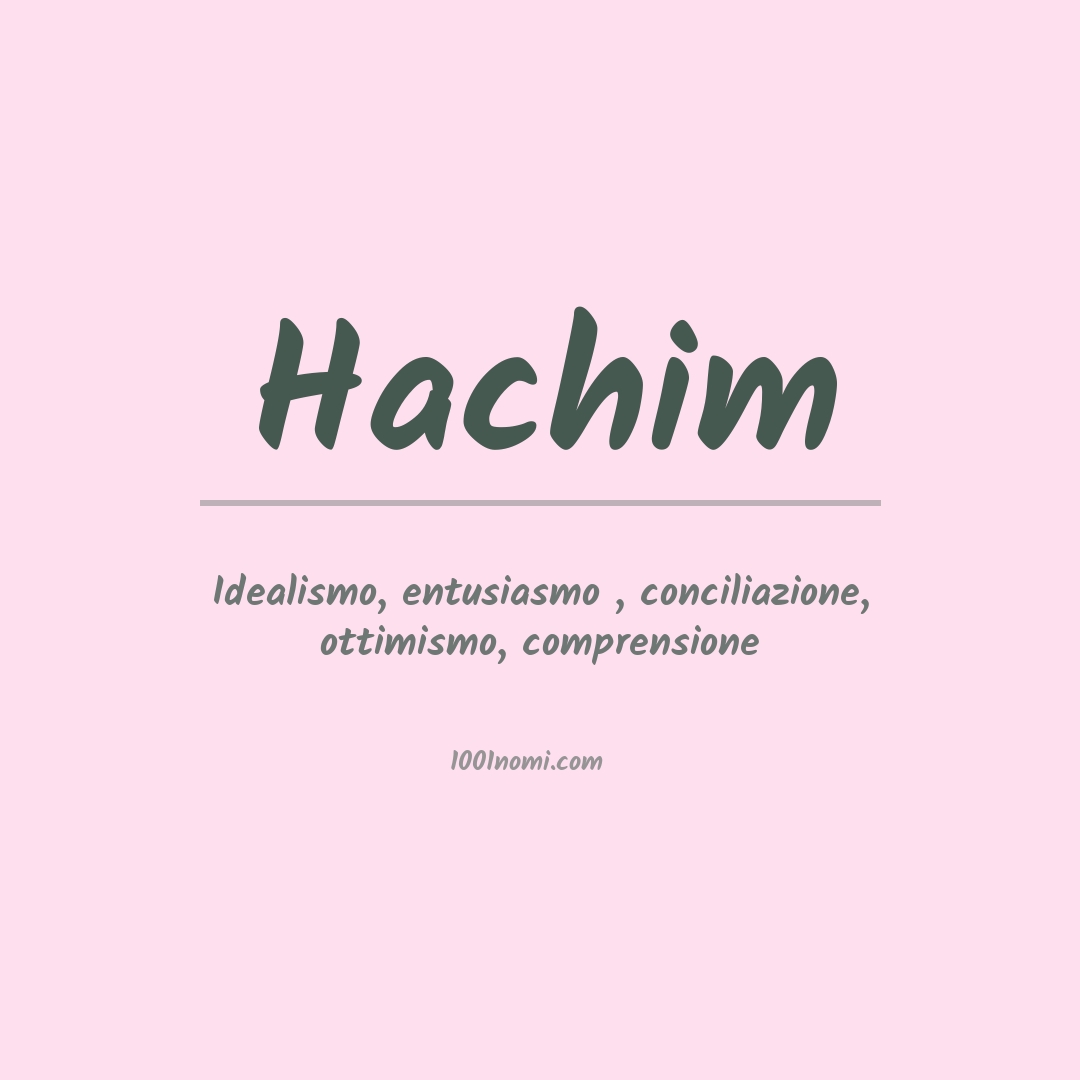 Significato del nome Hachim
