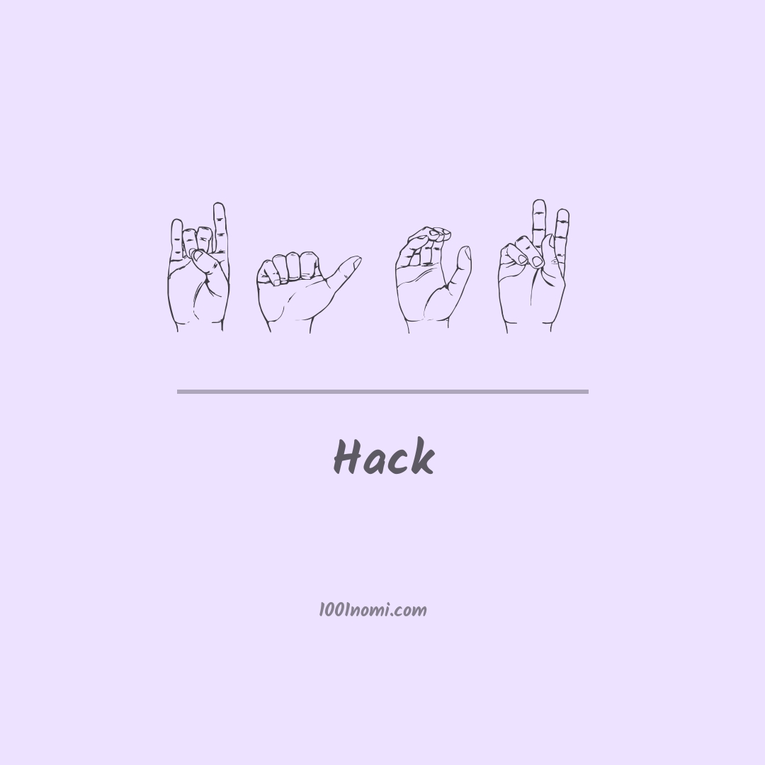 Hack nella lingua dei segni