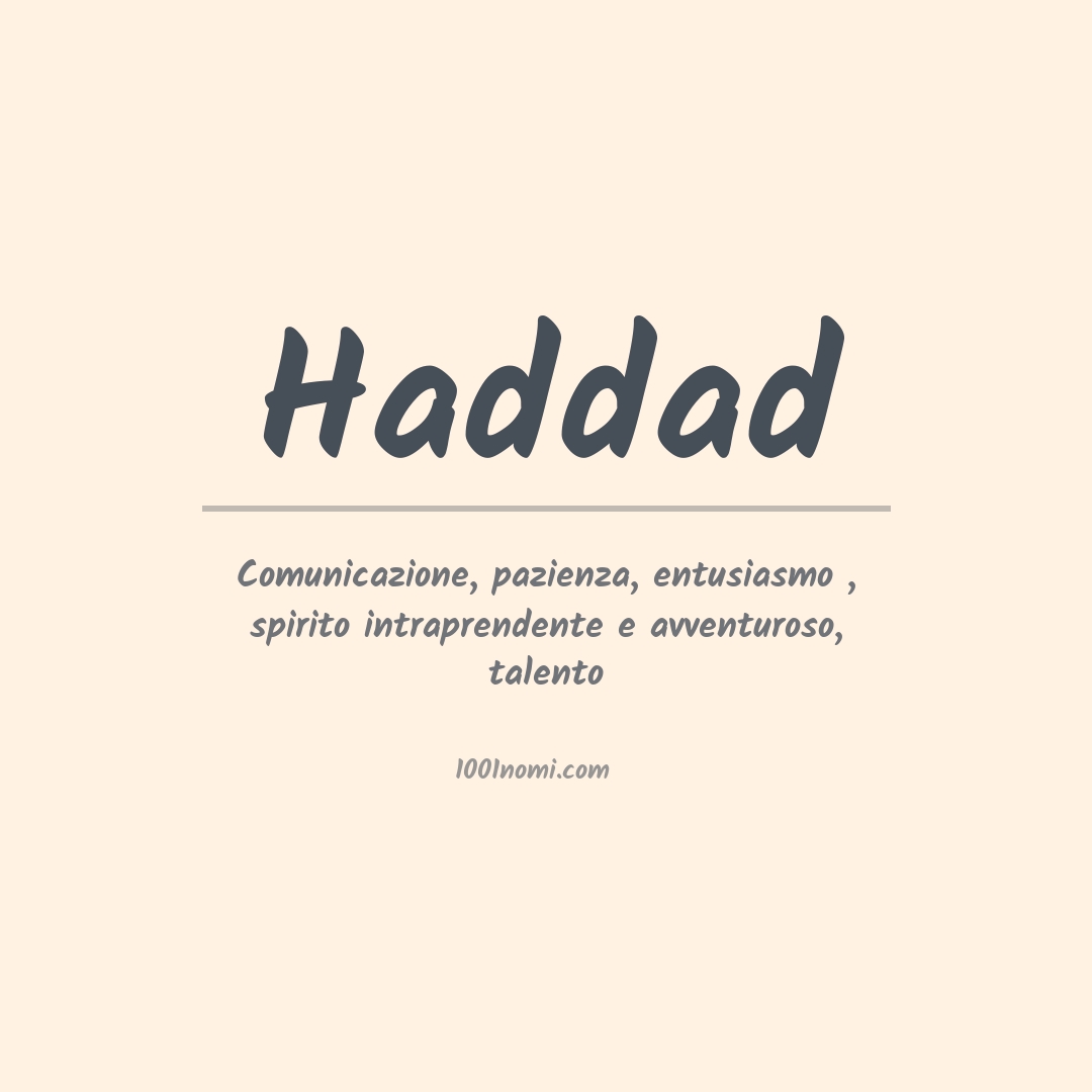 Significato del nome Haddad