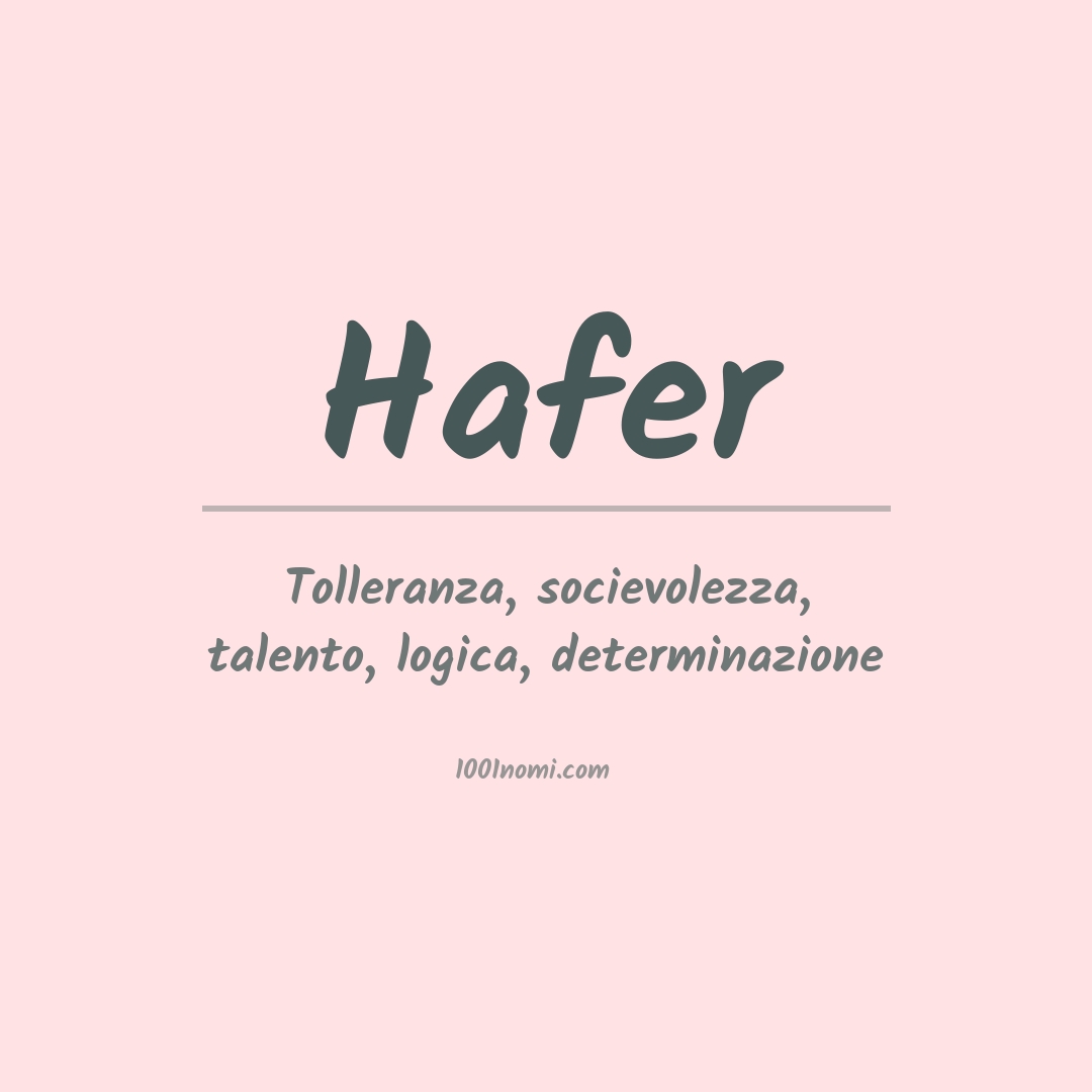 Significato del nome Hafer