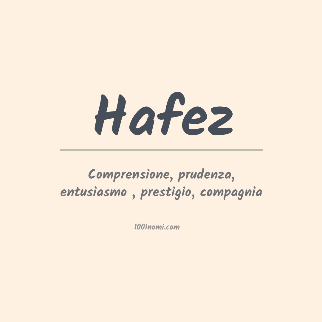 Significato del nome Hafez Significato del nome Hafez