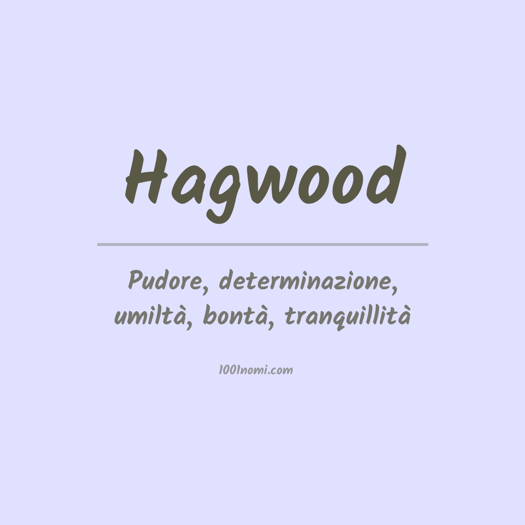 Significato del nome Hagwood