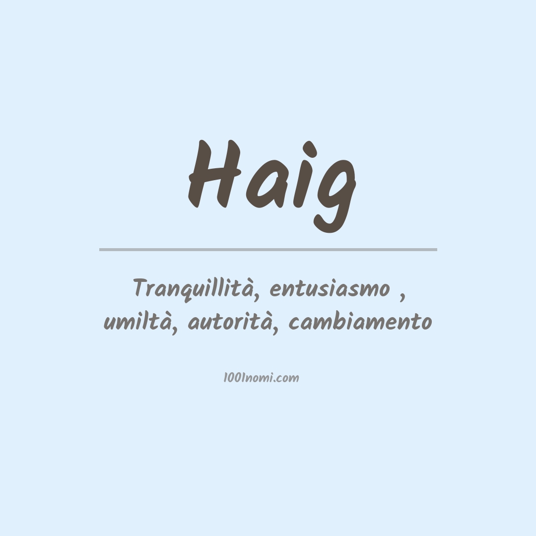 Significato del nome Haig