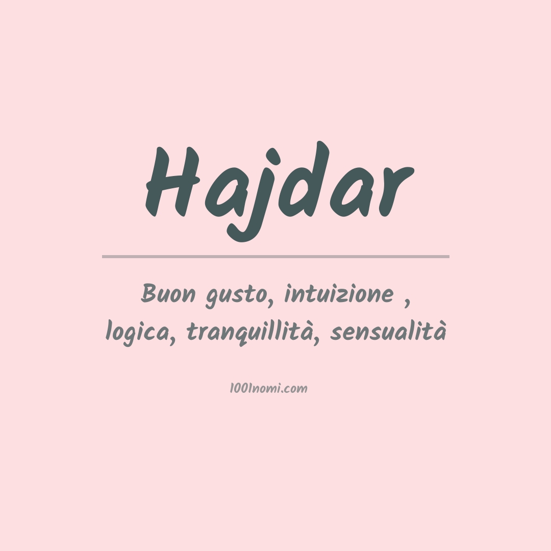 Significato del nome Hajdar Significato del nome Hajdar