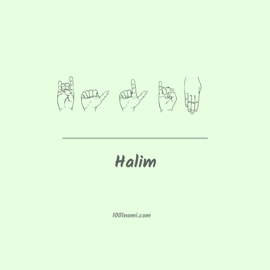 Halim nella lingua dei segni