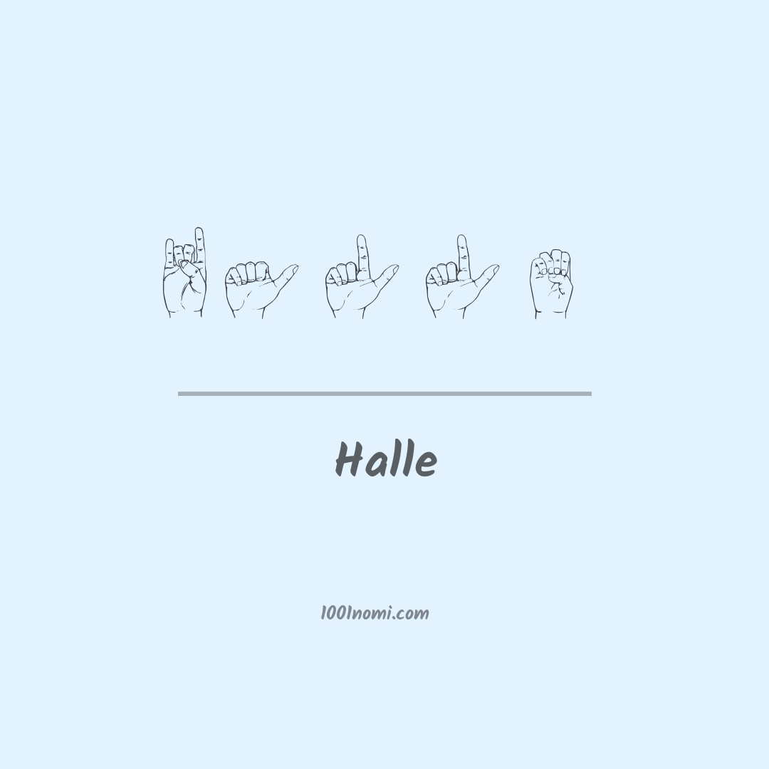Halle nella lingua dei segni