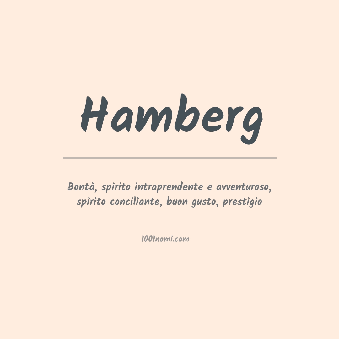 Significato del nome Hamberg