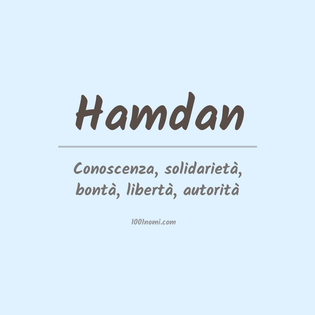 Significato del nome Hamdan