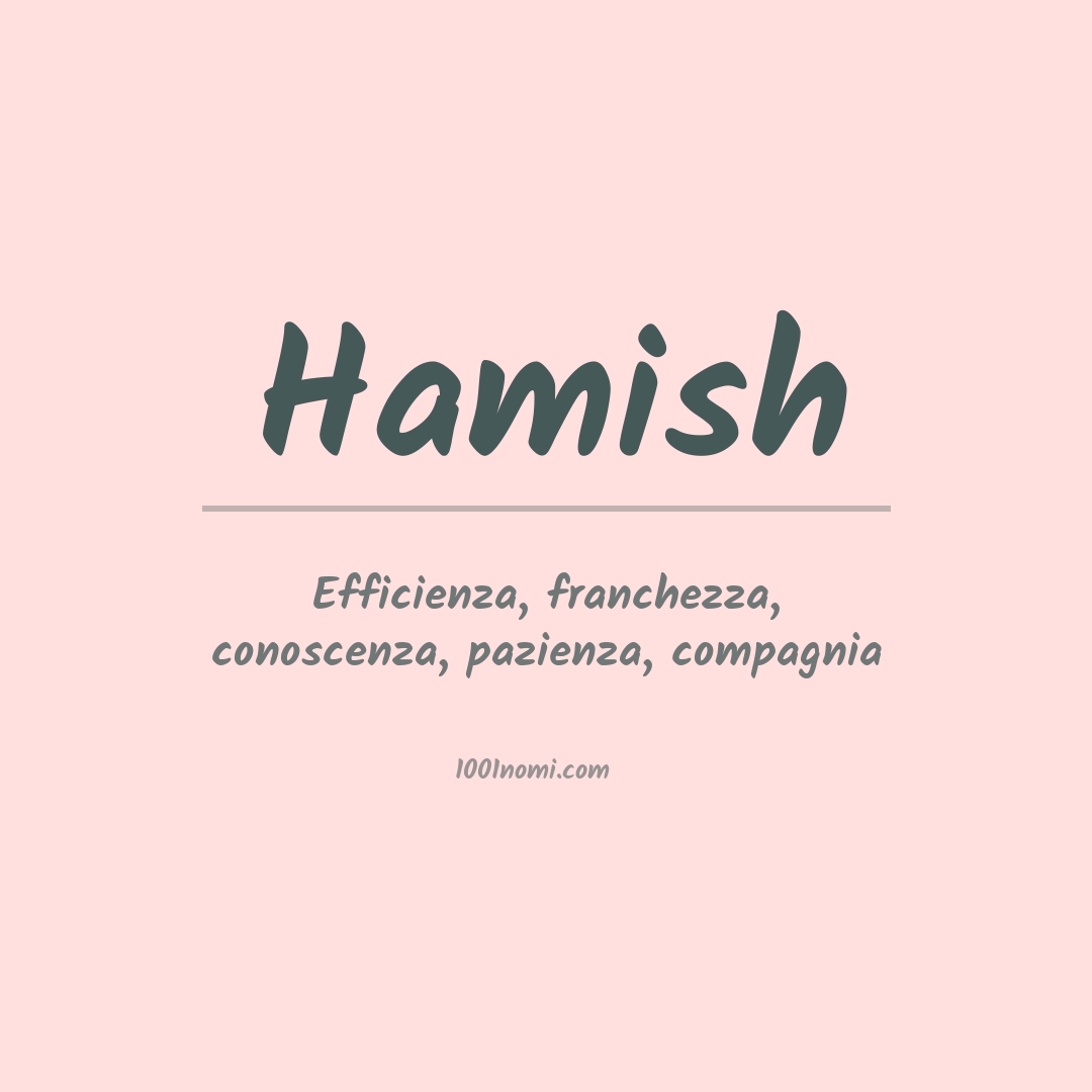 Significato del nome Hamish