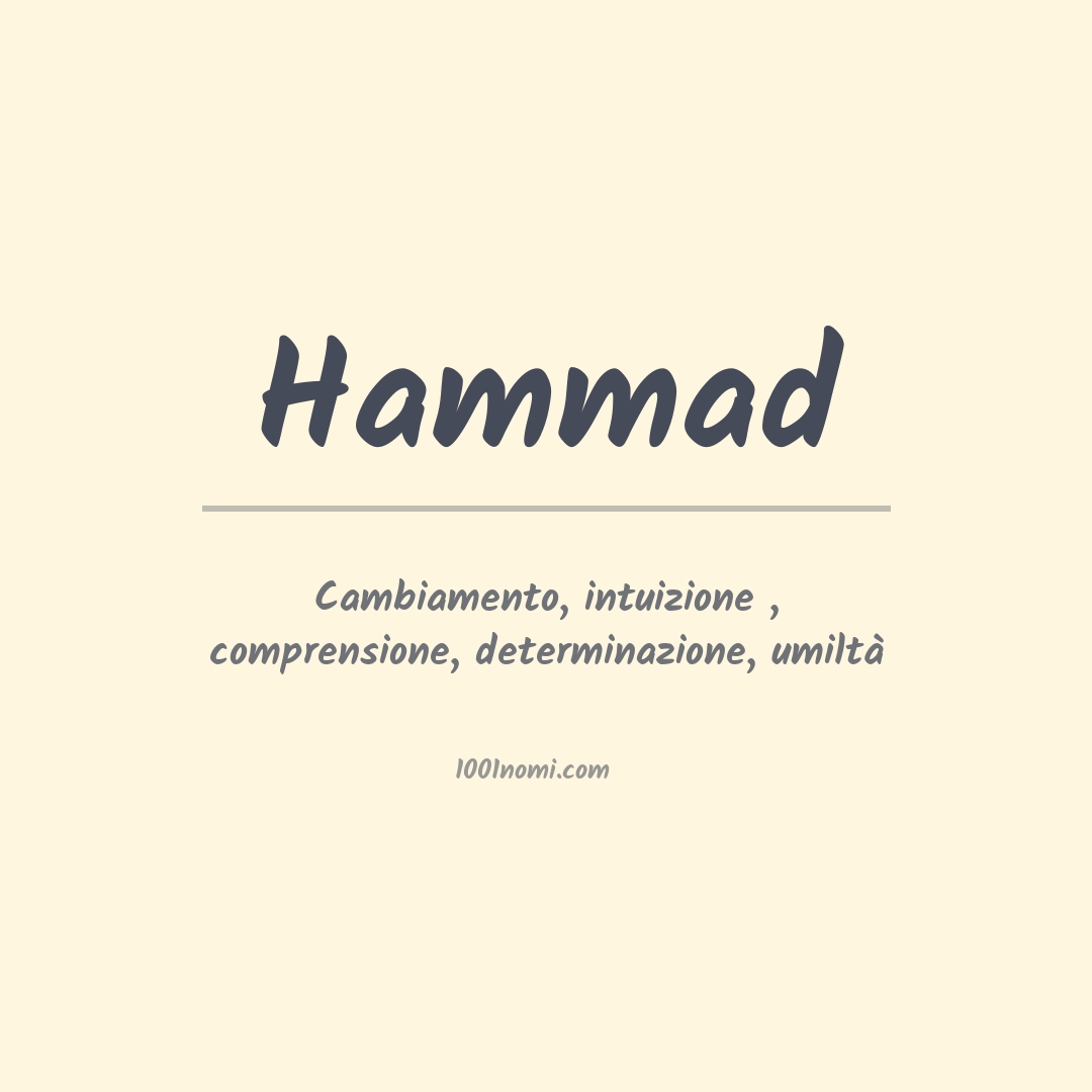 Significato del nome Hammad