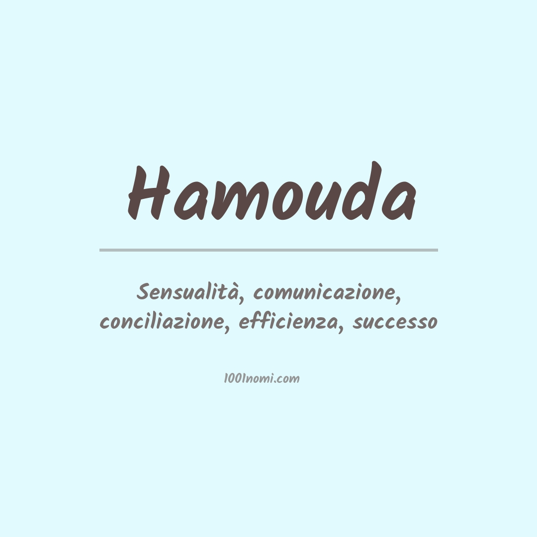 Significato del nome Hamouda