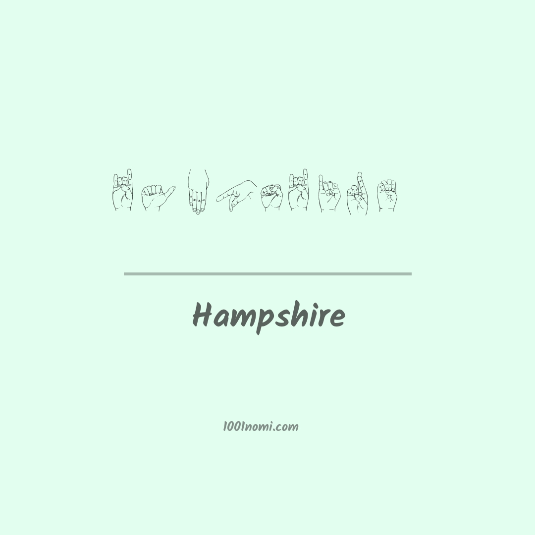 Hampshire nella lingua dei segni