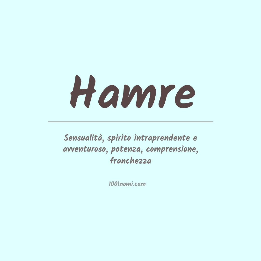 Significato del nome Hamre