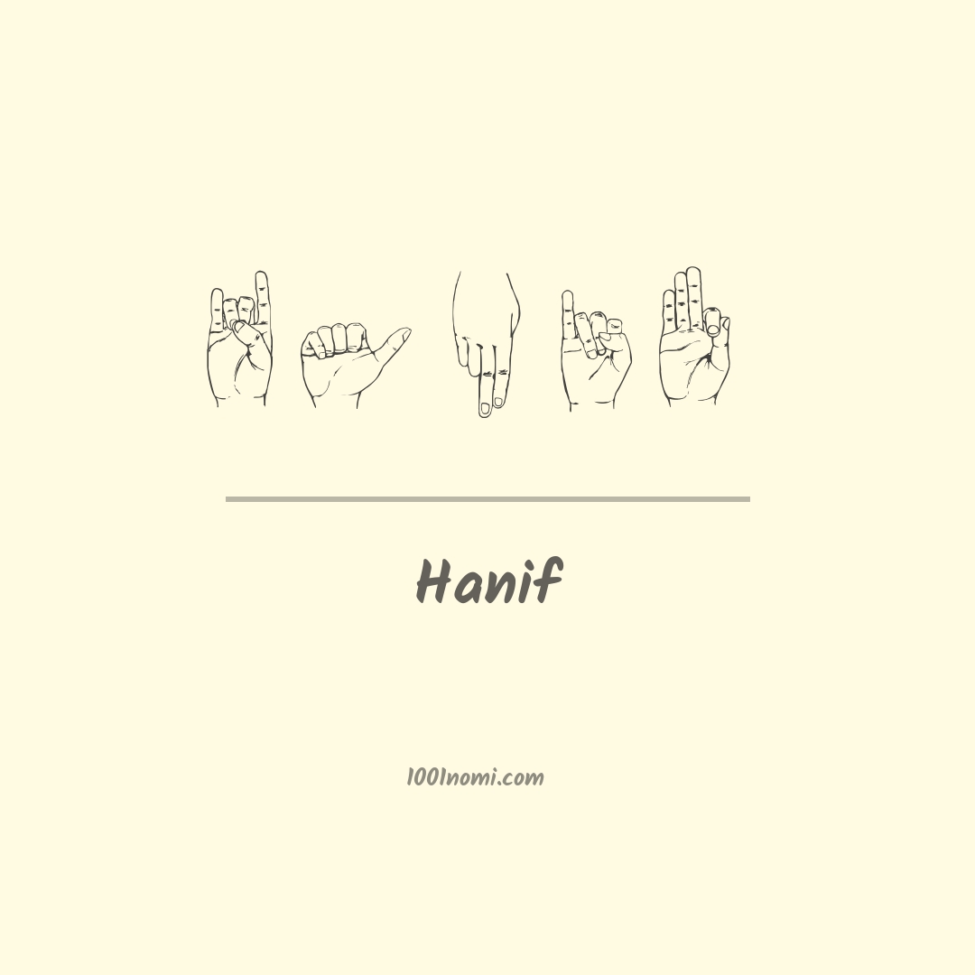Hanif nella lingua dei segni