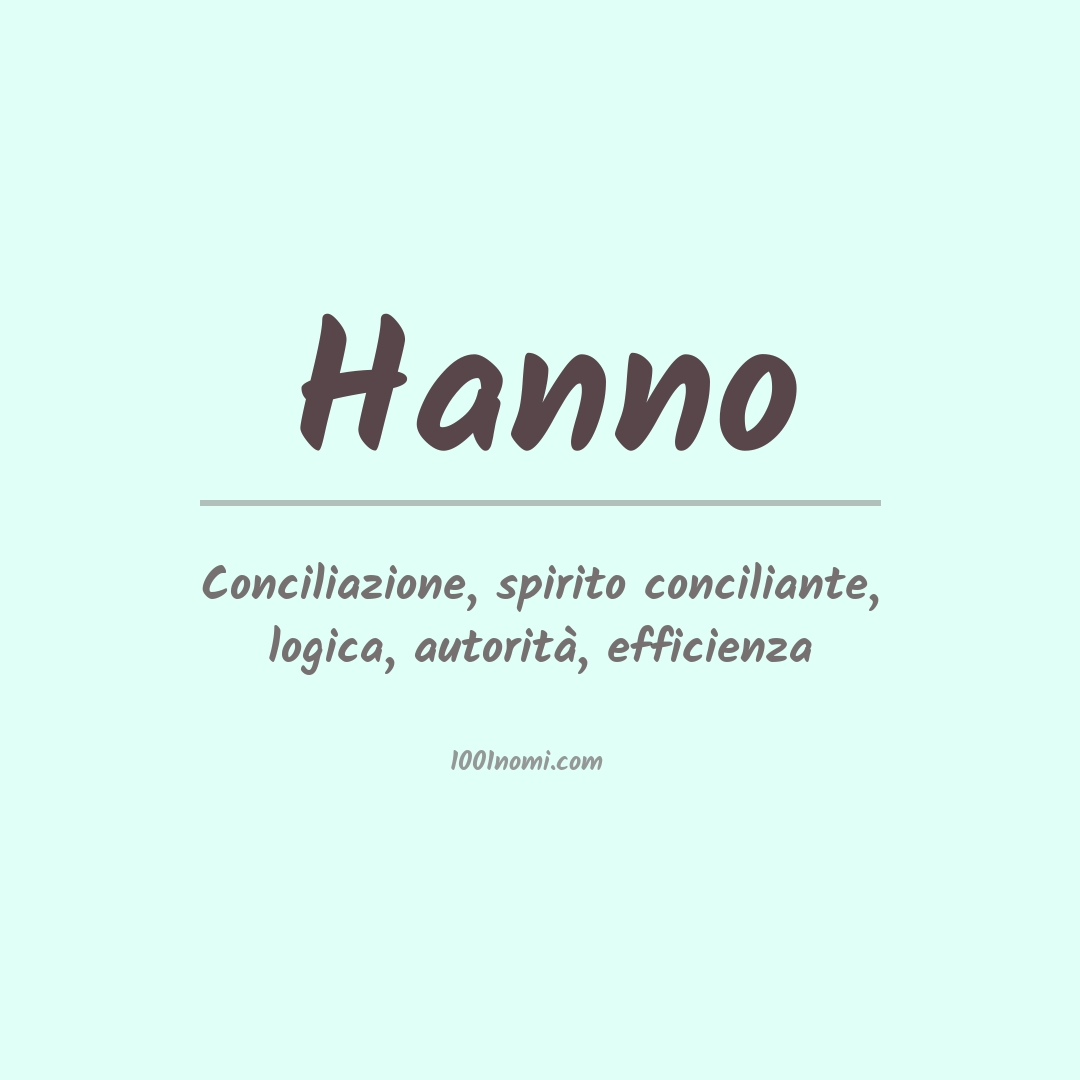 Significato del nome Hanno