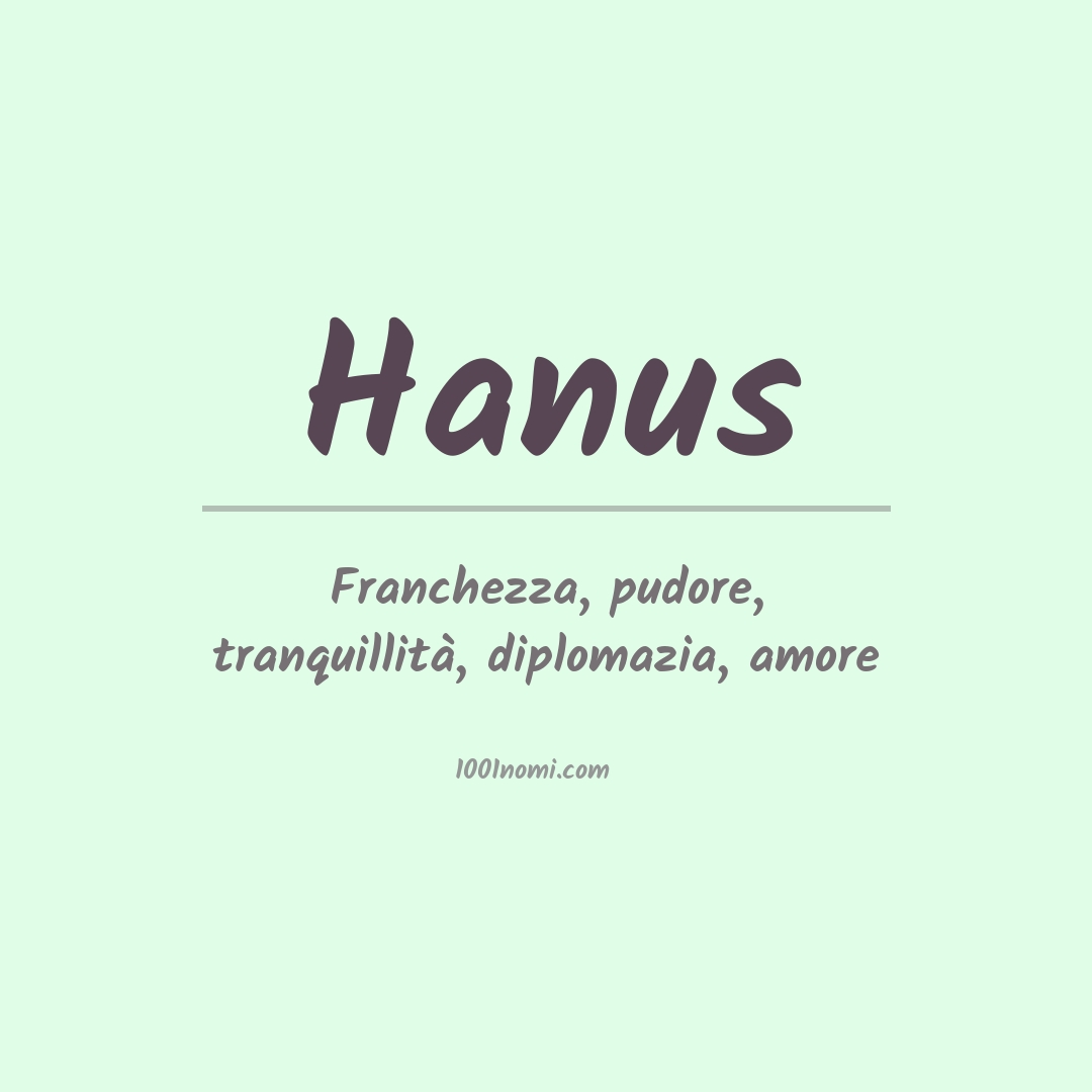 Significato del nome Hanus