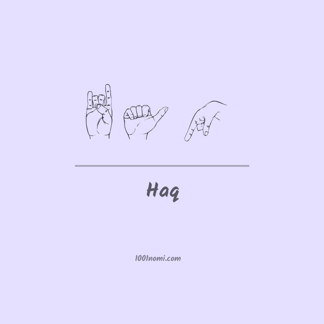 Haq nella lingua dei segni