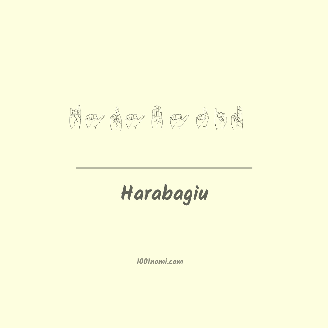 Harabagiu nella lingua dei segni