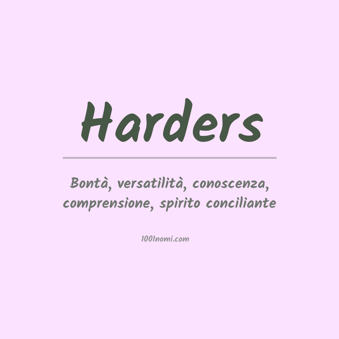 Significato del nome Harders