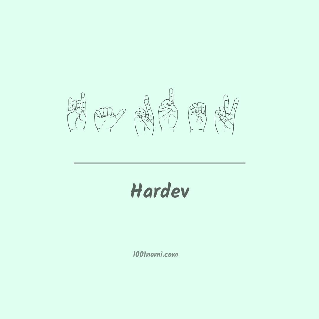 Hardev nella lingua dei segni
