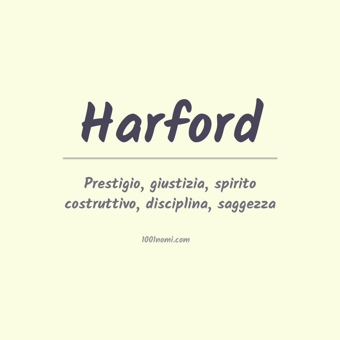 Significato del nome Harford