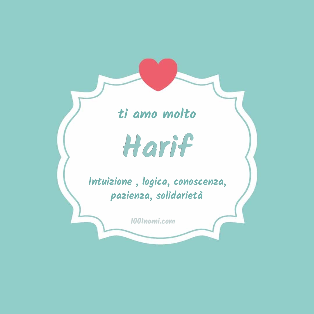 Ti amo molto Harif