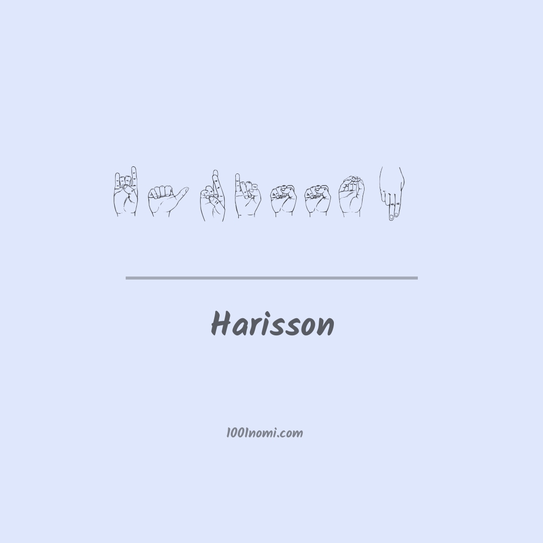 Harisson nella lingua dei segni