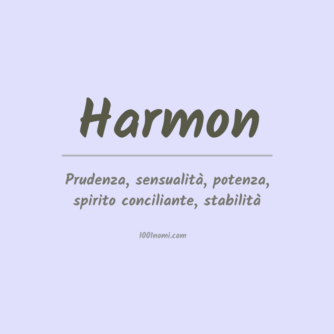 Significato del nome Harmon