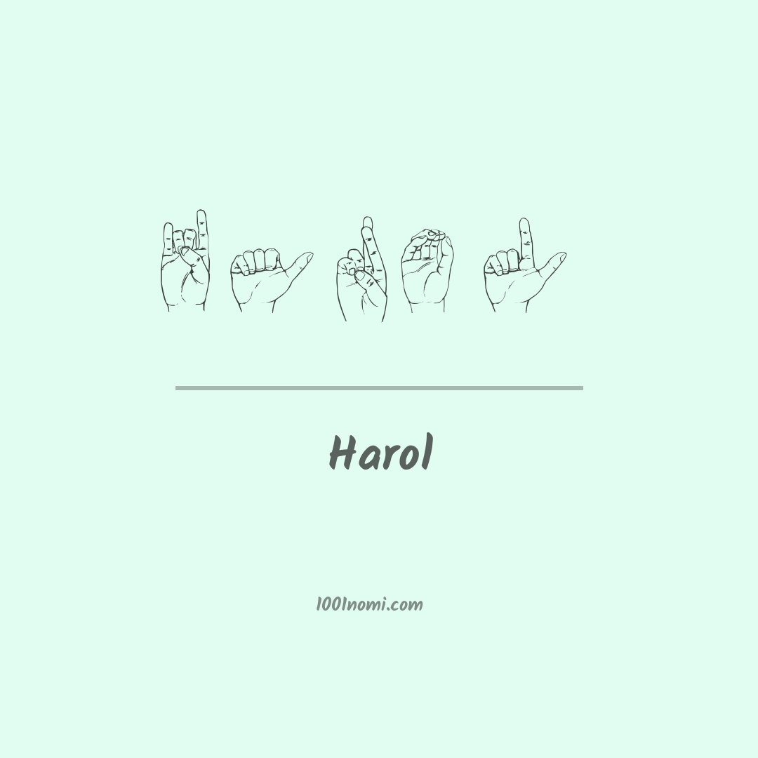Harol nella lingua dei segni