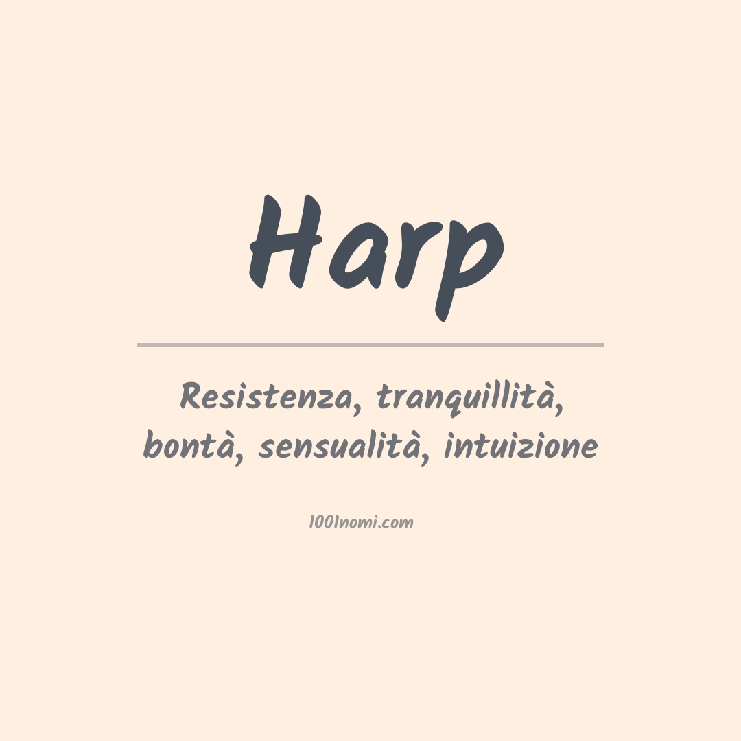 Significato del nome Harp