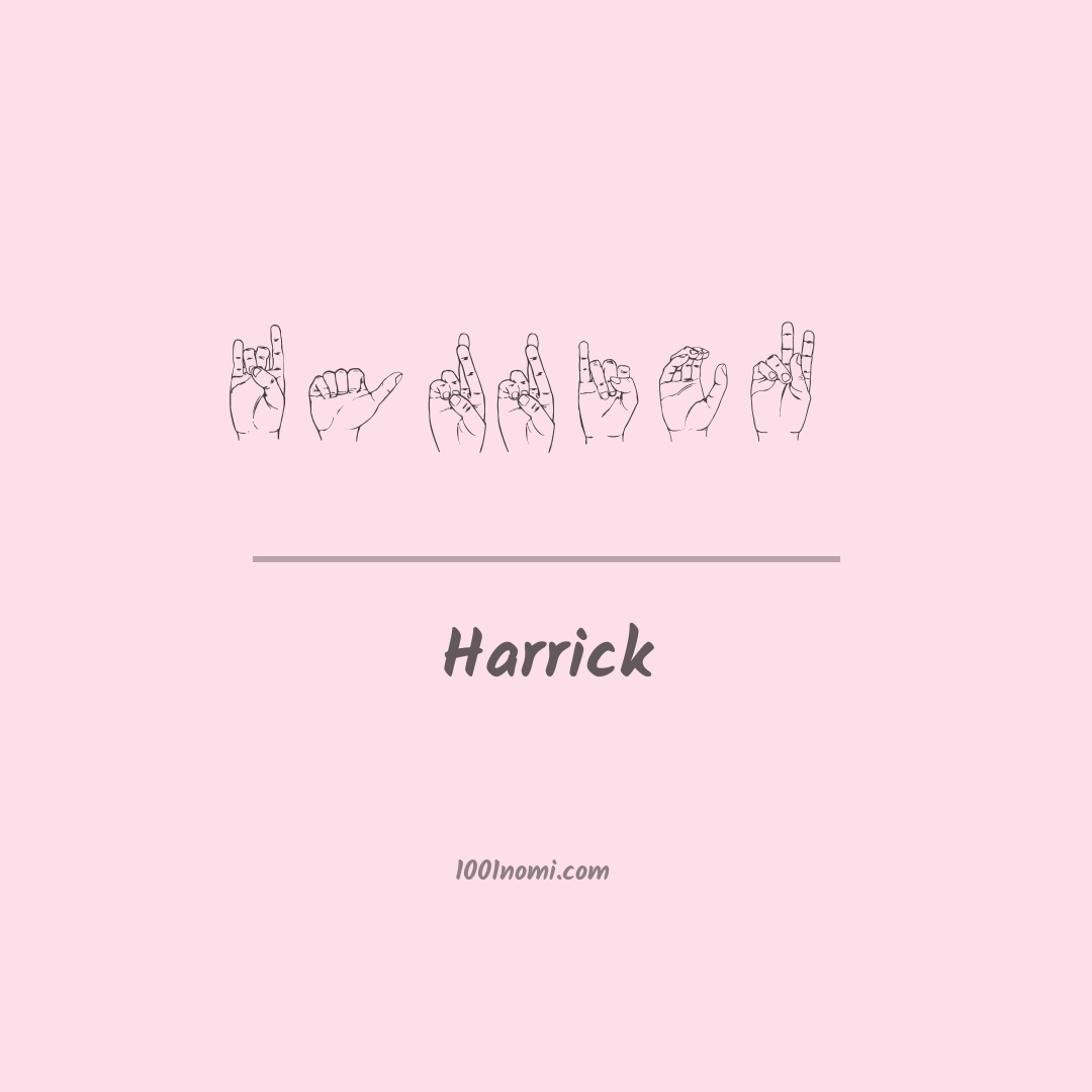 Harrick nella lingua dei segni