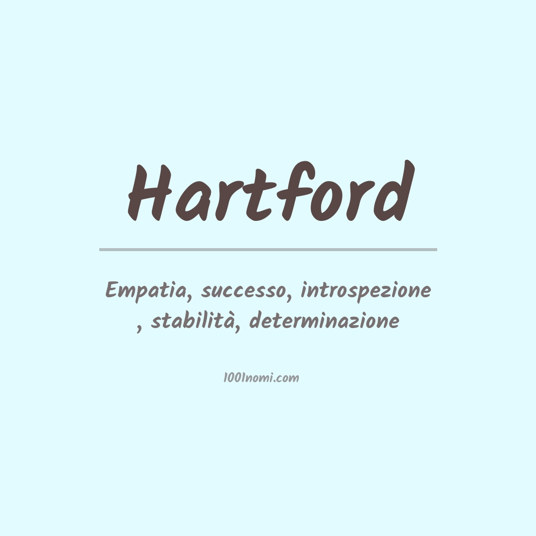 Significato del nome Hartford