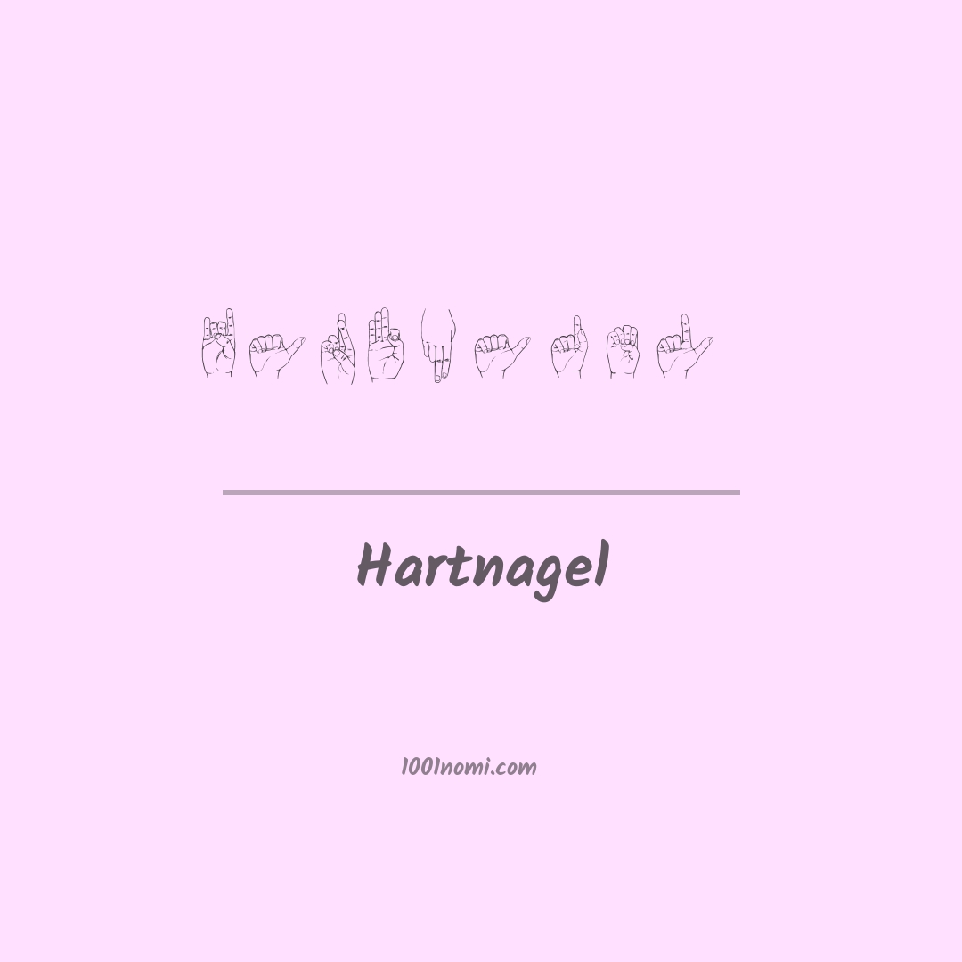Hartnagel nella lingua dei segni