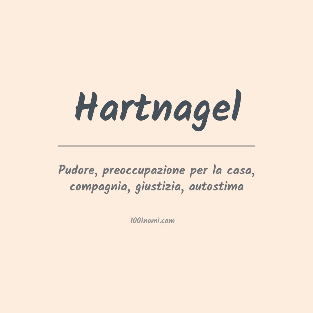 Significato del nome Hartnagel