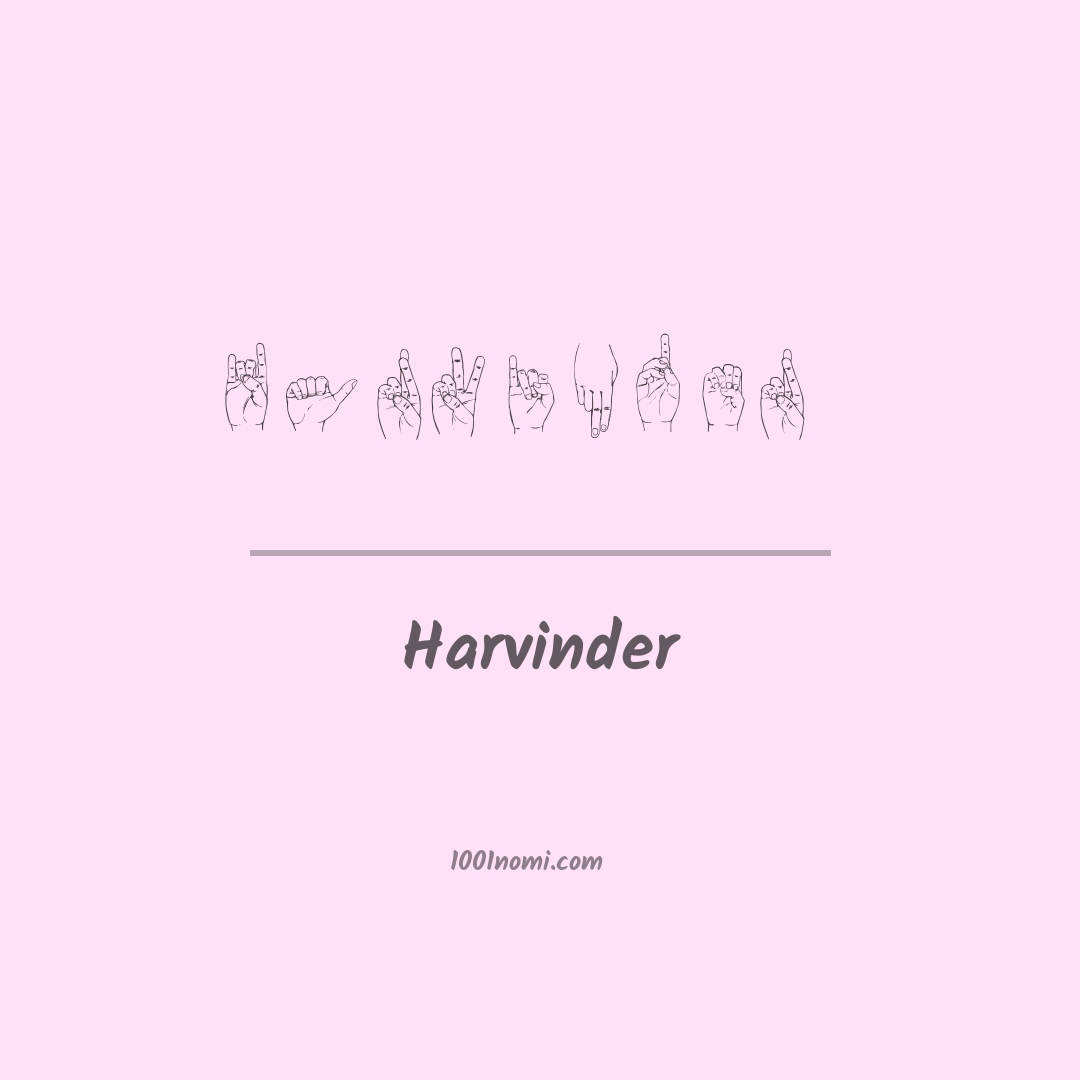 Harvinder nella lingua dei segni