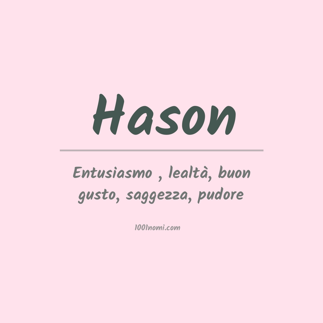 Significato del nome Hason