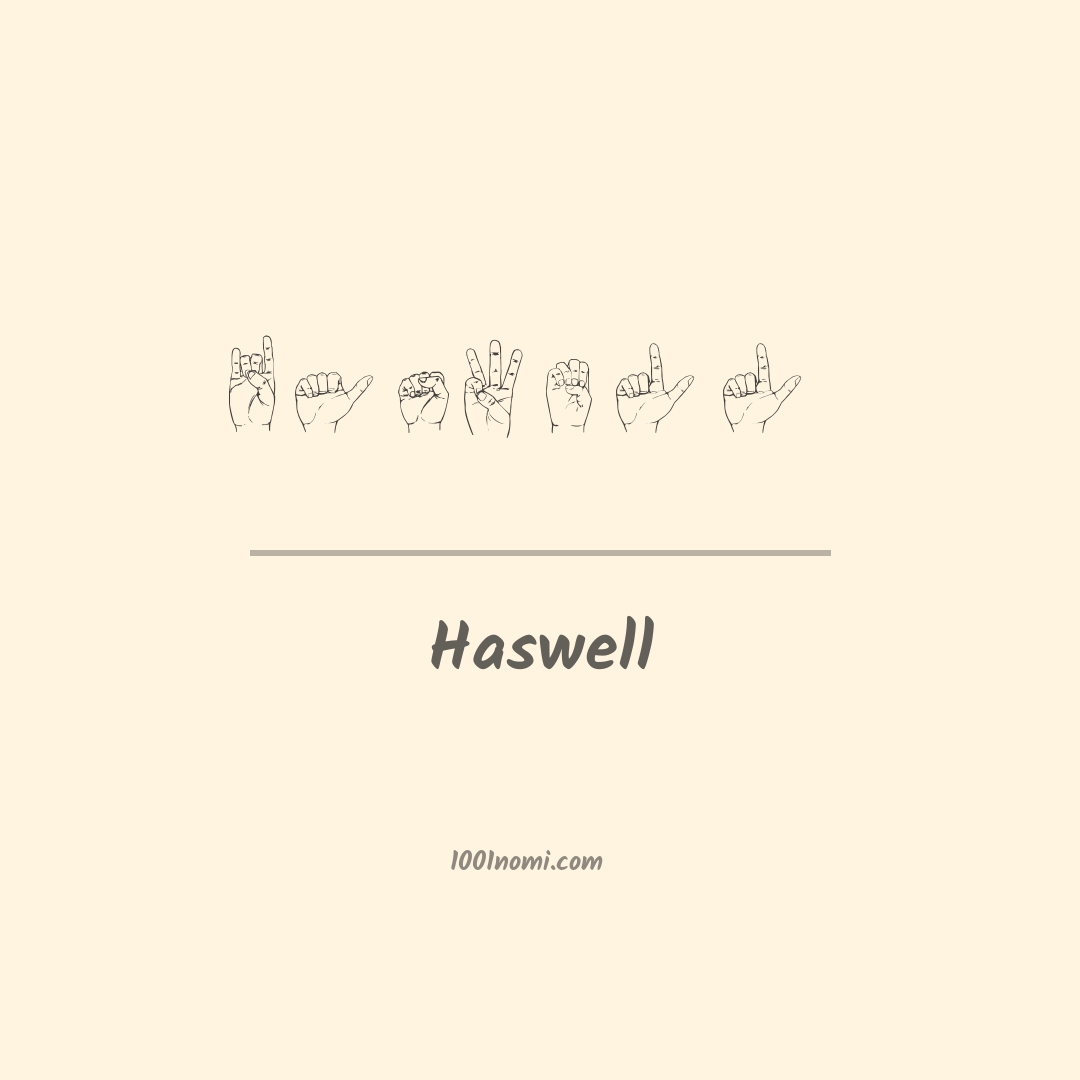 Haswell nella lingua dei segni