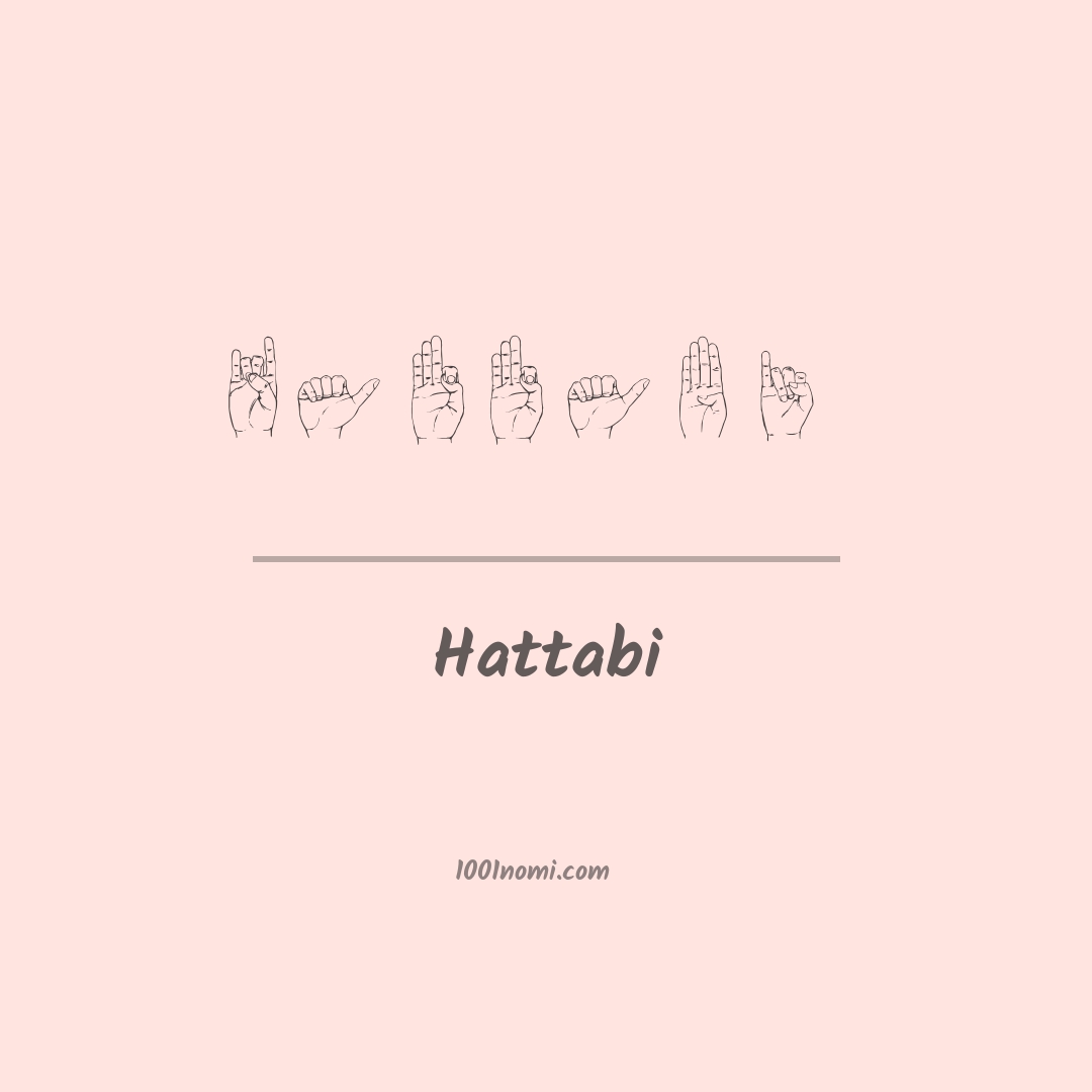 Hattabi nella lingua dei segni Hattabi nella lingua dei segni