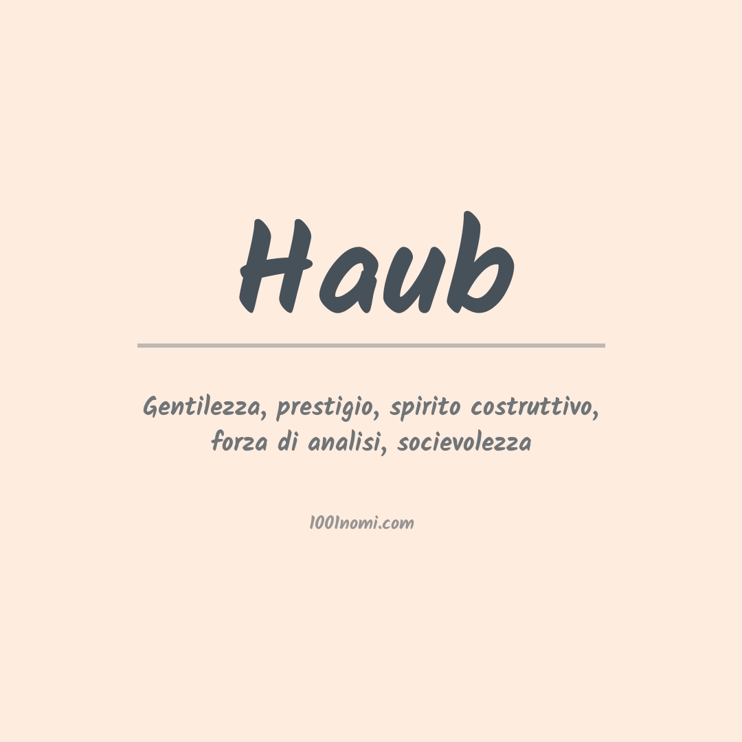 Significato del nome Haub