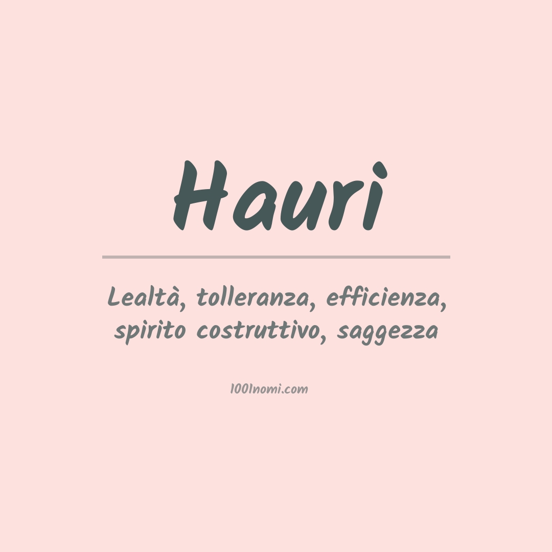 Significato del nome Hauri