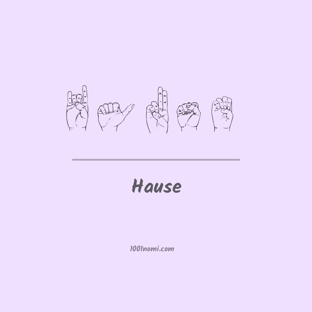 Hause nella lingua dei segni
