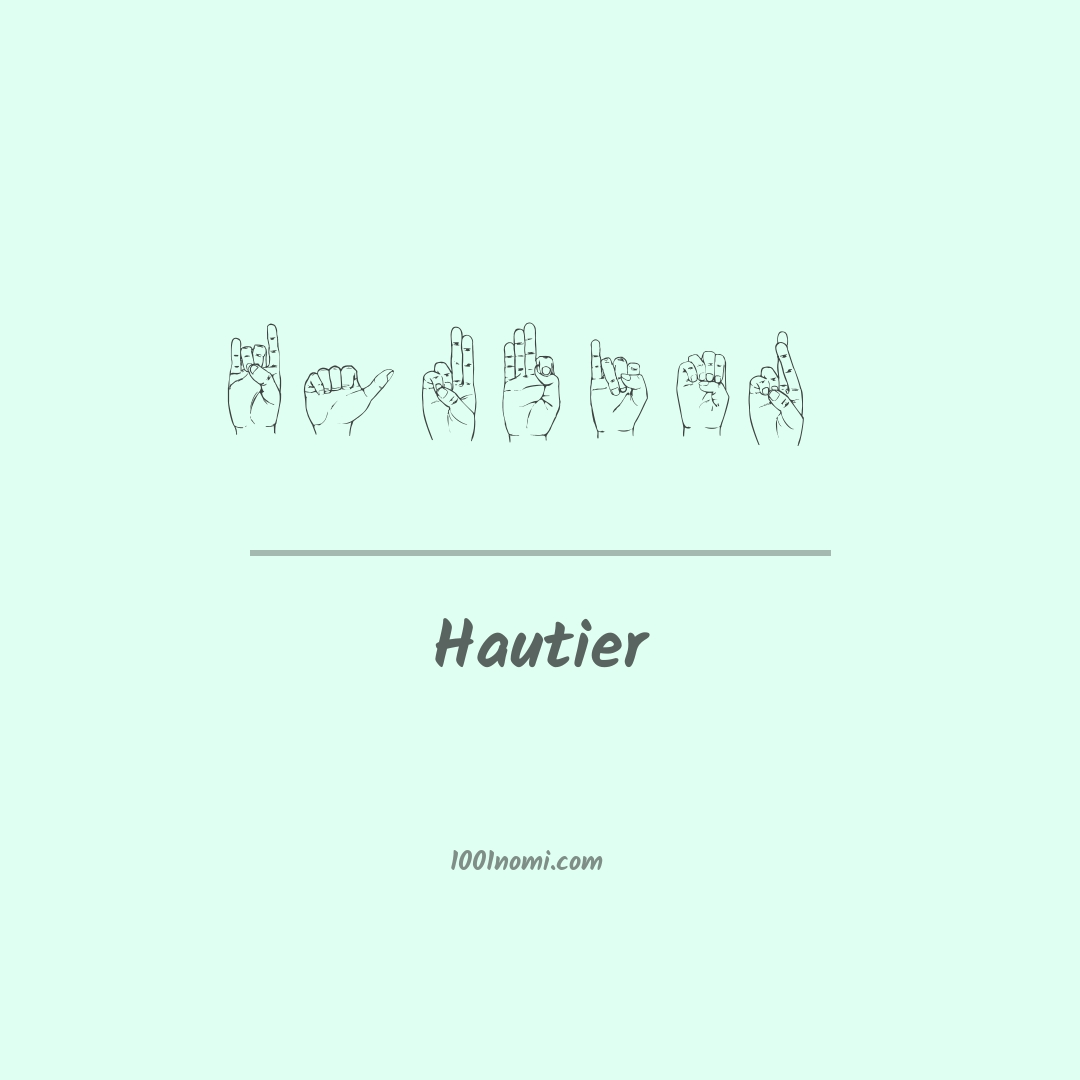 Hautier nella lingua dei segni