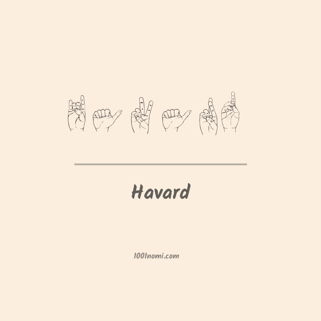Havard nella lingua dei segni Havard nella lingua dei segni