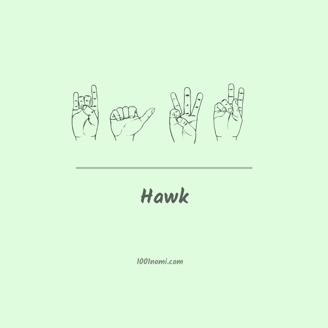 Hawk nella lingua dei segni