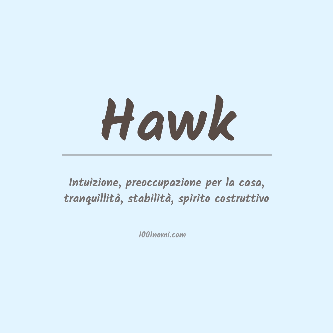 Significato del nome Hawk