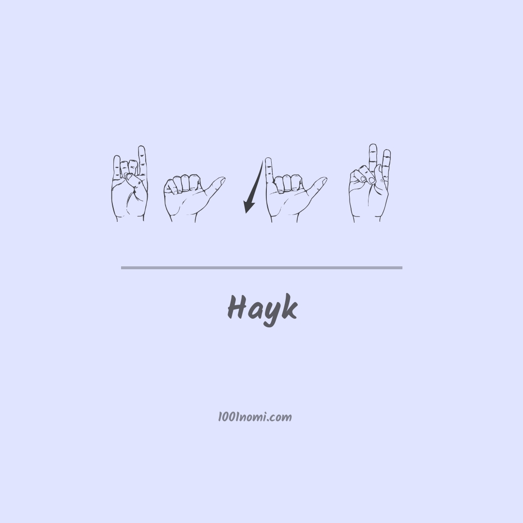 Hayk nella lingua dei segni