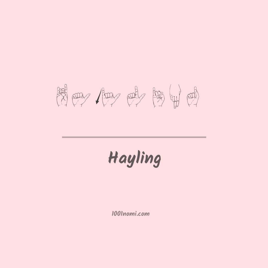 Hayling nella lingua dei segni